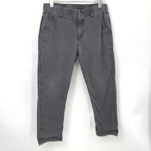 Carhartt Relaxed Tapered Rigby Pants 32 Short Gray Utility Work Rugged Indie